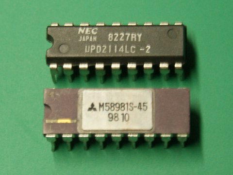 μPD2114LC-2 と M58981S-45